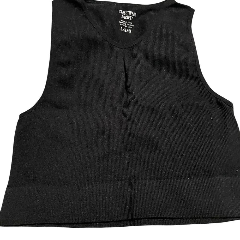 Streetwear Society Black Ribbed Tank size large